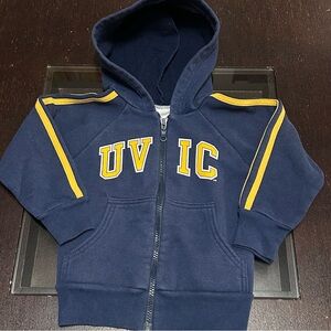 UVIC University Collegiate Kids Full Zip Hoodie Size 2 Toddler Made in Canada
